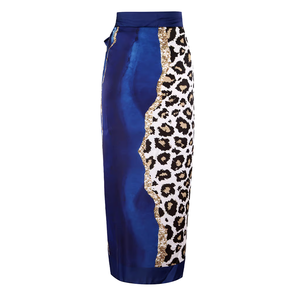 Blue Marble Lleopard Pprint Swimsuit Set Blue Marble Lleopard Pprint Swimsuit Set